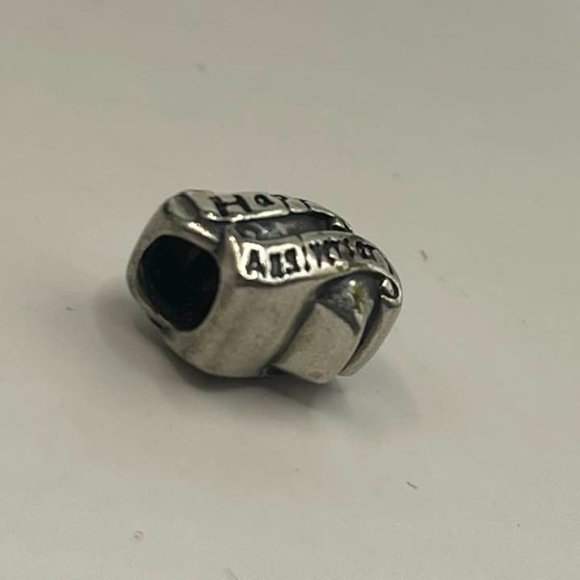 Silver charm ~ "Happy Anniversary" ~ sterling silver - Picture 5 of 11